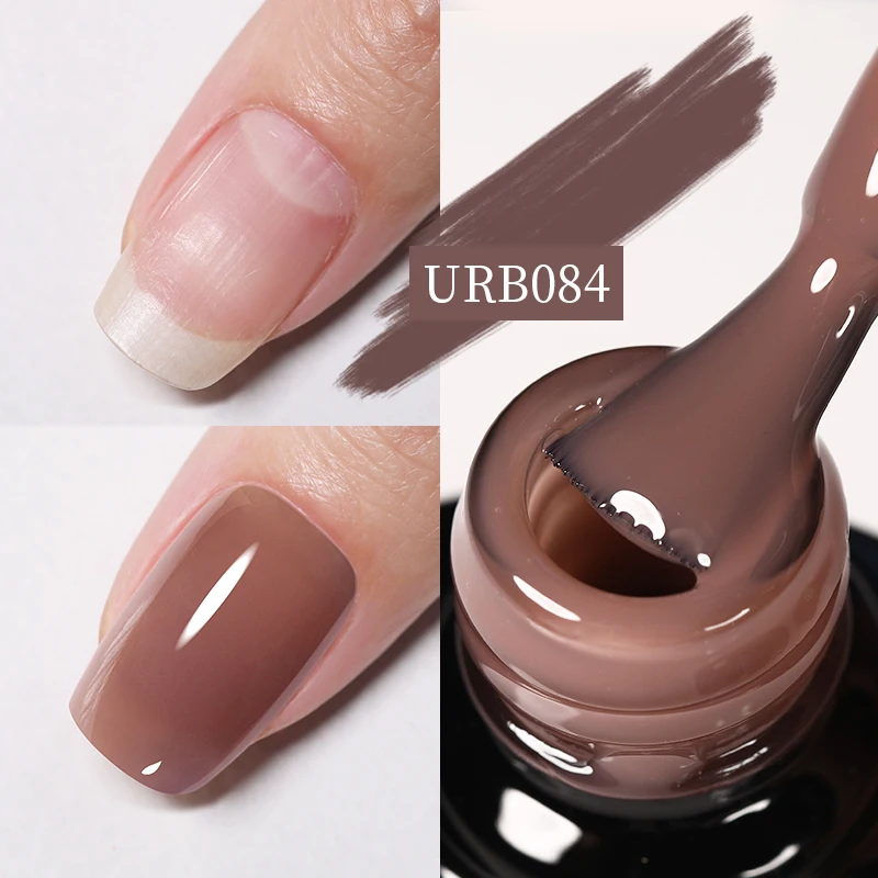 UR SUGAR 7ml Deep Nude Crystal Rubber Base Gel Natural Color Semi Permanent Soak off UV LED Gel Nail Art Varnish DIY Design