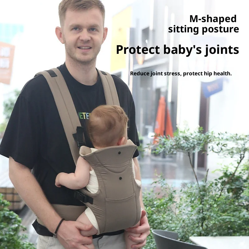 AIEBAO Portabebés portátil para niños pequeños, correa multifuncional para hombros, bolso infantil, eslinga ajustable para asiento de cadera