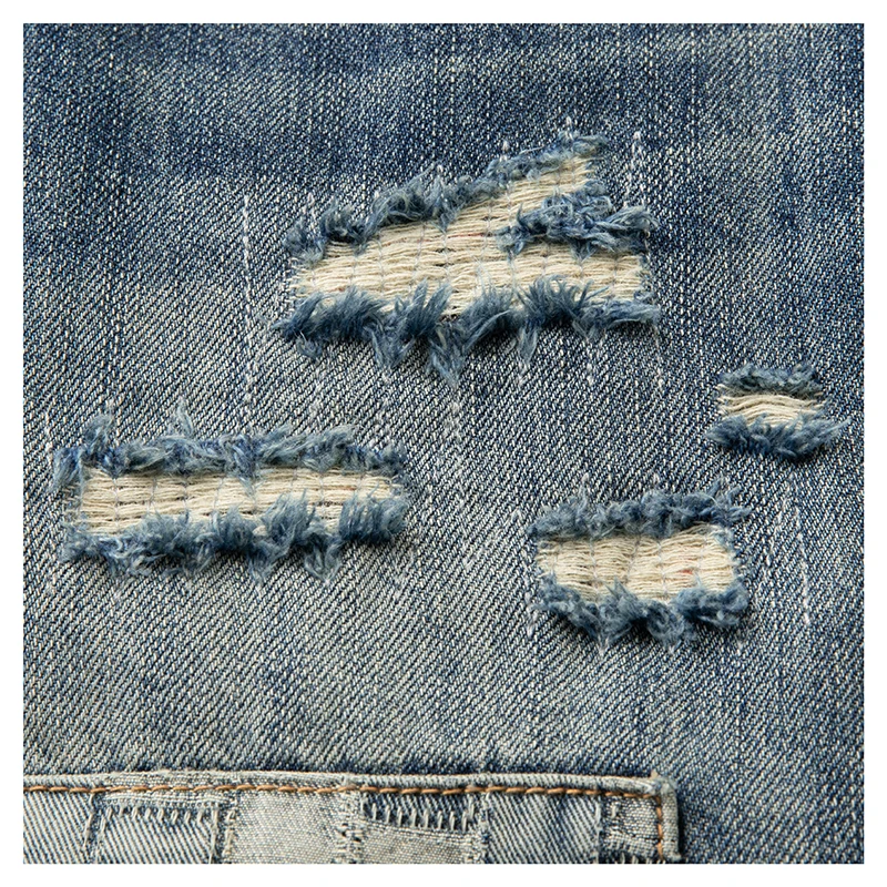 

Retro Japanese Sle Distred Patchwork Waed Casual Denim Pants Loose Straight Leg Floor-Length Wide Leg Jeans
