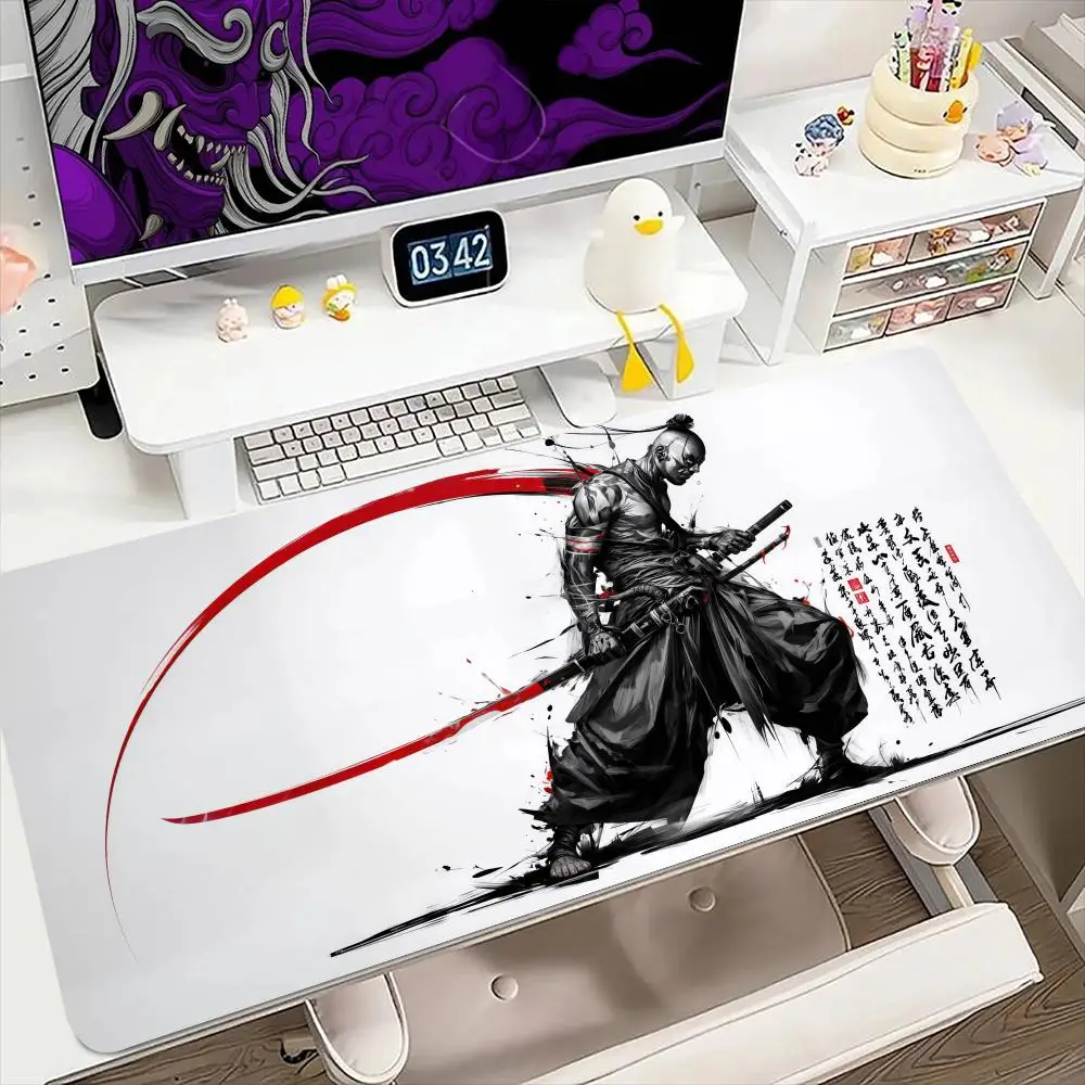 

Japanese samurai Mouse Pad 900x400MM Large Gaming Mousepad Keyboard Gamer Rubber Anti-wrinkle Anti-Slip Bottom Desk Mat