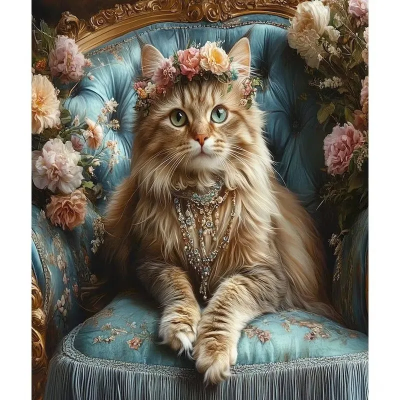 

GATYZTORY Painting By Number Animal Cat Wall Art Picture On Canvas HandPainted Art Gift DIY Drawing By Number Kits Home Decor