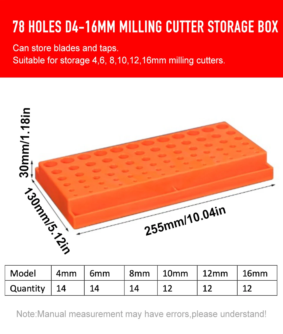 D4-16MM fräser fräser koffer cnc aufbewahrung sbox er16 er20 er32 collet aufbewahrung sbox pp werkzeug halter organisator cnc bearbeitungs zentrum – Detail 5