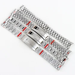 20MM Width Oyster/Jubilee Bracelet Silver Soild Steel Ad justment buckle Wristband for Datejust SUB GMT NH35 watch case 36/40mm
