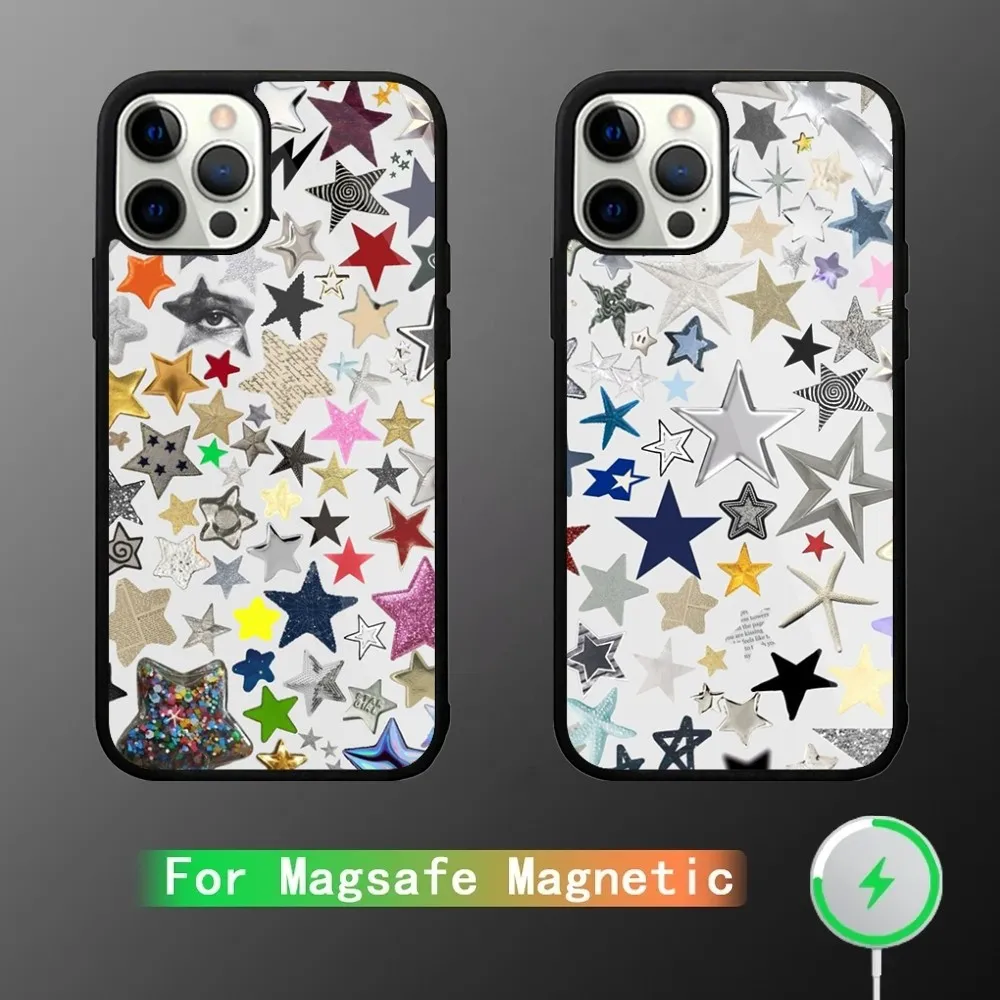 

Y2k Star Phone Case For iPhone 15,14,13,12,11,Plus,Pro,Max Mini Magsafe Magnetic Wireless Charging