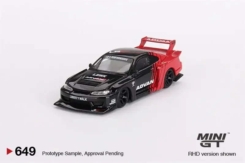 미니 GT 트랜스포터/텐트 세트, S15 ADVAN LHD 다이캐스트 모델 자동차, 1:64