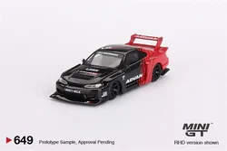 MINI GT 1:64 Transporter / Zelt-Set / S15 ADVAN LHD Druckguss-Modellauto