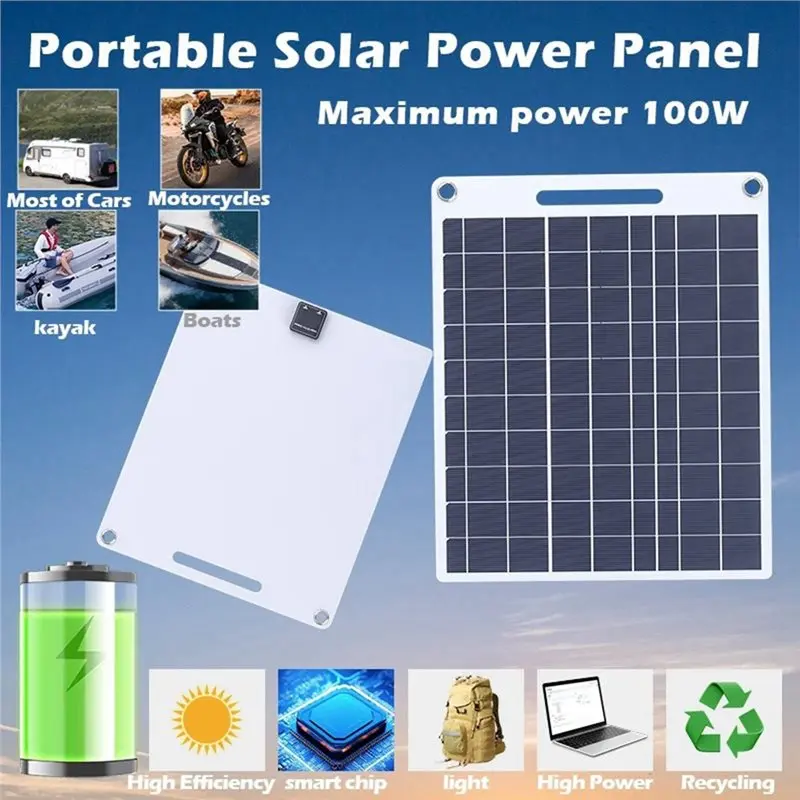 LXYB18B 14W 5V Portable Solar Panel With USB Output Fast & Charge For Phone, Power Bank Outdoor Camping, Home, RV, Emergency Use