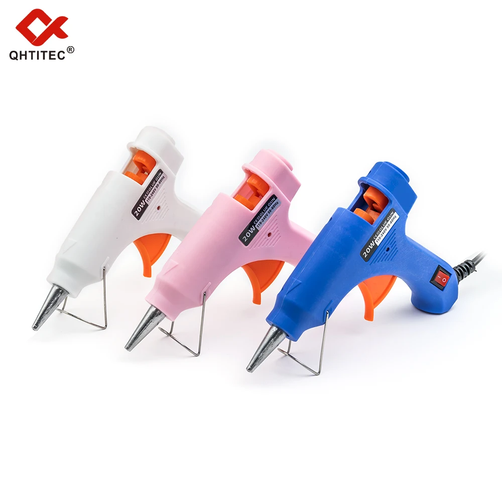 20W Hot Melt Glue Gun With 7MM Transparent Glue Stick Mini Gun Home Electric Heat Temperature Gun Repair Tools Special Stick Kit