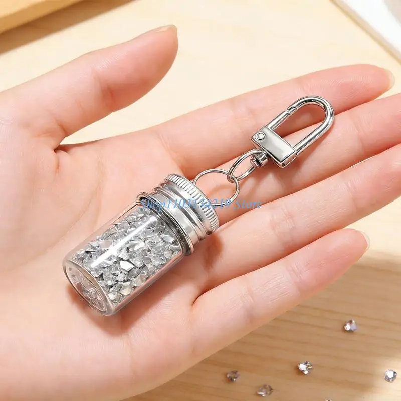 N5KC Elegant Miniature Glass Tubes With Matching Metal Caps Suitable For Potpourri