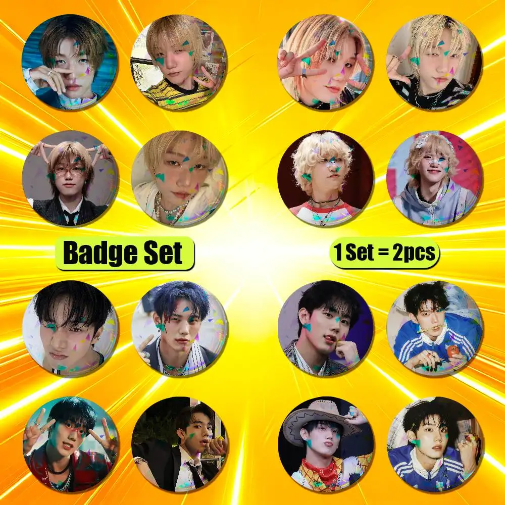 For P1harmony Intak Jongseob Enamel Pin Badge Set 2PCS Round Metal Button Brooch Gift Custom Hat Ita Bag Pins