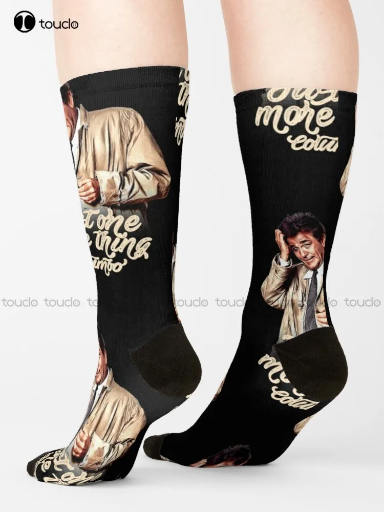 

Columbo - Tv Shows Socks Womens Black Fun Socks Cute Pattern Funny Autumn Best Cartoon Street Skateboard Socks Christmas Gift