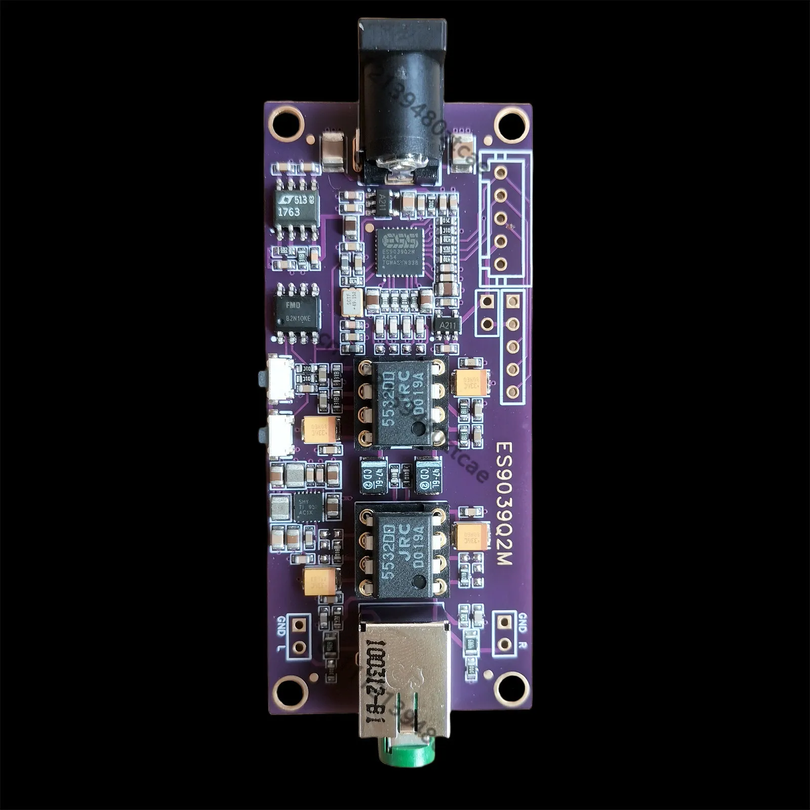 HiFi DAC Decoder Board I2S Input Asynchronous USB Audio Module Support High Resolution Digital Audio Playback