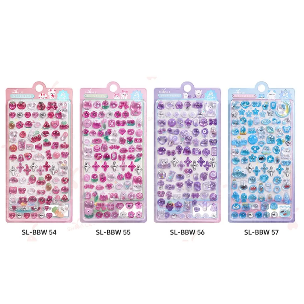 

Embossed Animal/Flower 3D Crystal Sticker Melody PVC Relief Decorative Sticker DIY Stickers DIY Crafts Cartoon Animal Sticker