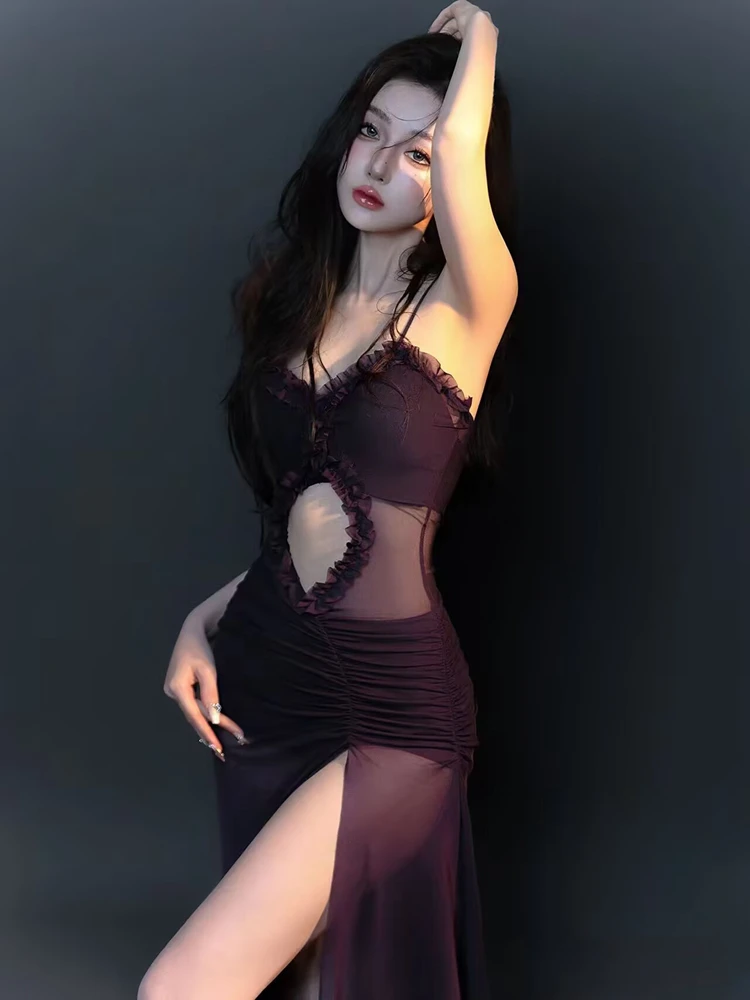 

New Portrait Dress Sexy Pure Desire Style Studio Atmosphere Personal Art Photo Photography Costume Women's Fashion Autumn 2024