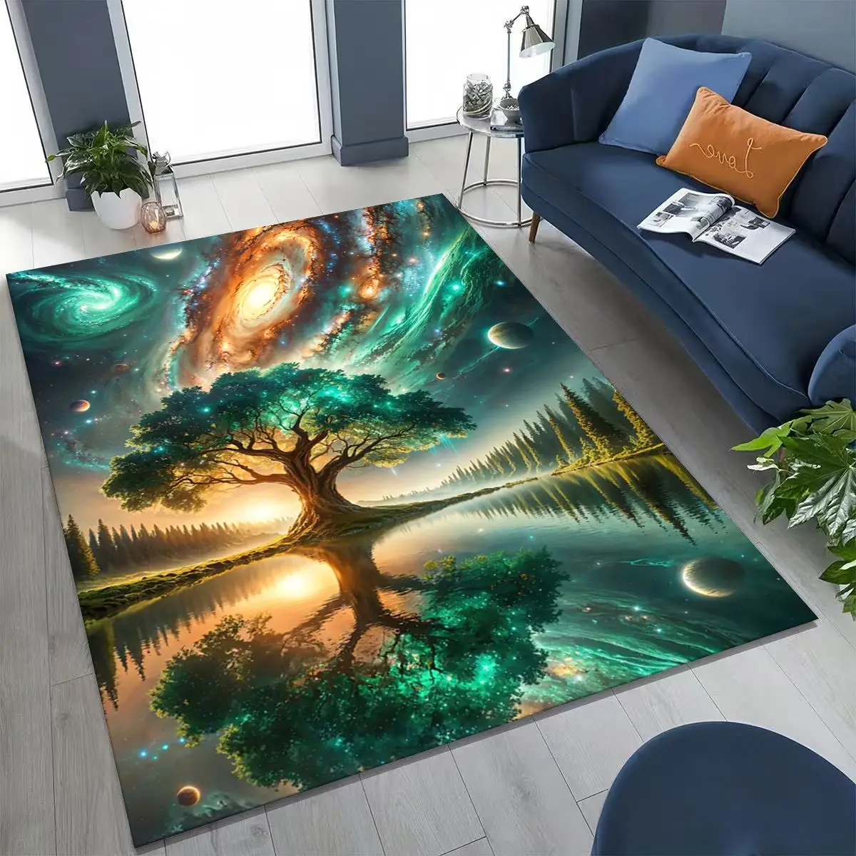 

Nordic Dream Tree of Life Symbol Totem Yggdrasil Rug for Bedroom Living Room Sofa Home Doormat Decor,kid Non-slip Floor Mat Gift