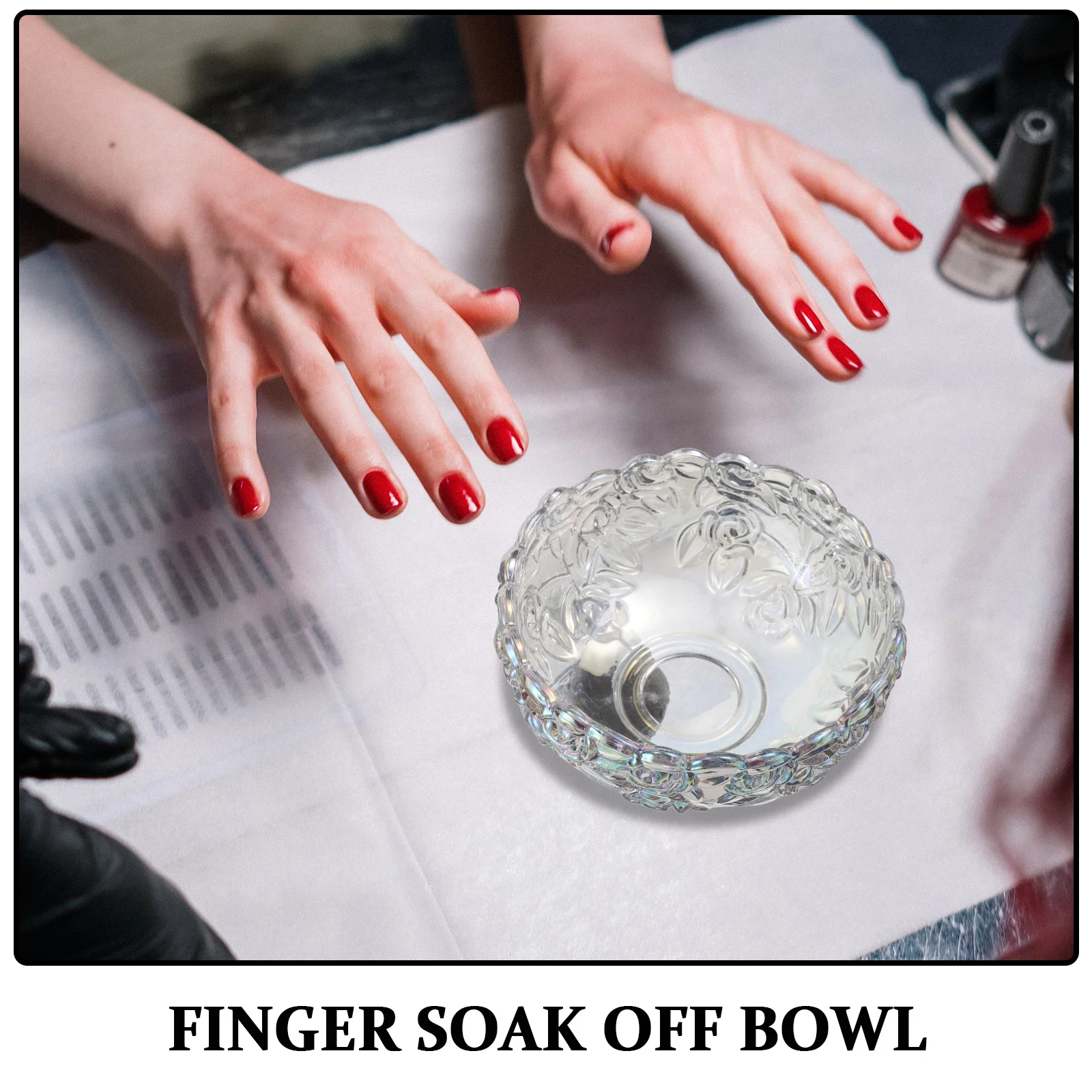 Bol à tremper pour manucure, plat à tremper les doigts en verre pour Salon ou usage domestique, bassin à main Premium pour Nail Art, outil d'élimination des peaux mortes, Spa