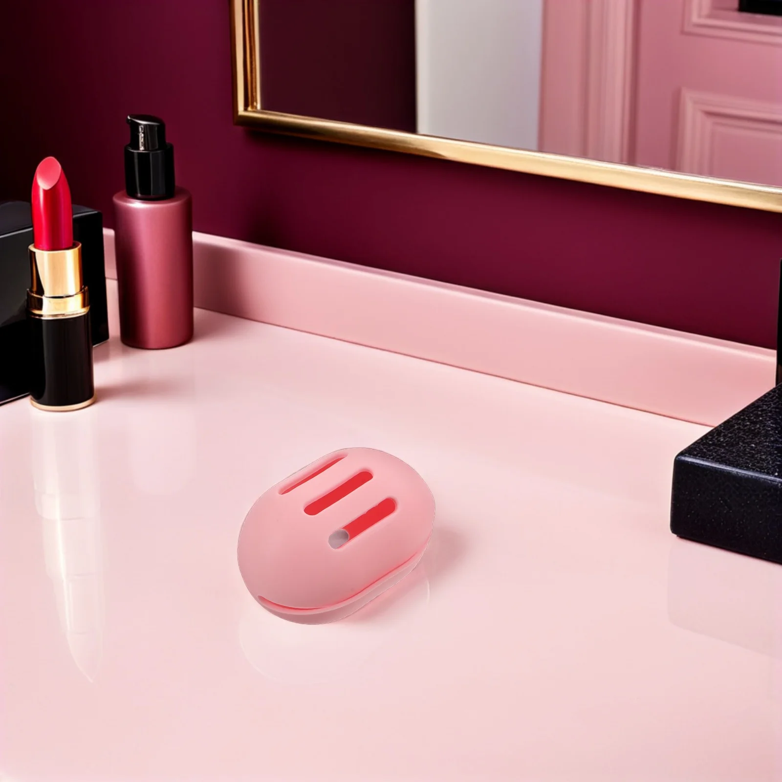 

5pcs Makeup Sponge Holder Silicone Beauty Egg Organizer Shatterproof Travel Case Breathable Durable Portable Cream Sponge