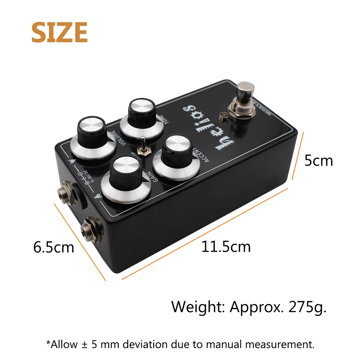 MOSKYAUDIO HELIOS Drive Guitar Pedal – SRV/John Mayer/Robben Ford Tones, Accent Knob, 808 Dynamic Comp, for Electric Guitar