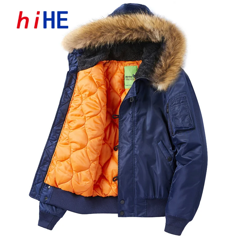 Fur Collar Winter Jacket Men Padding Parka Male Oversize Coats Mens Baseball Clothes Husband Big Plus Size Z1A1