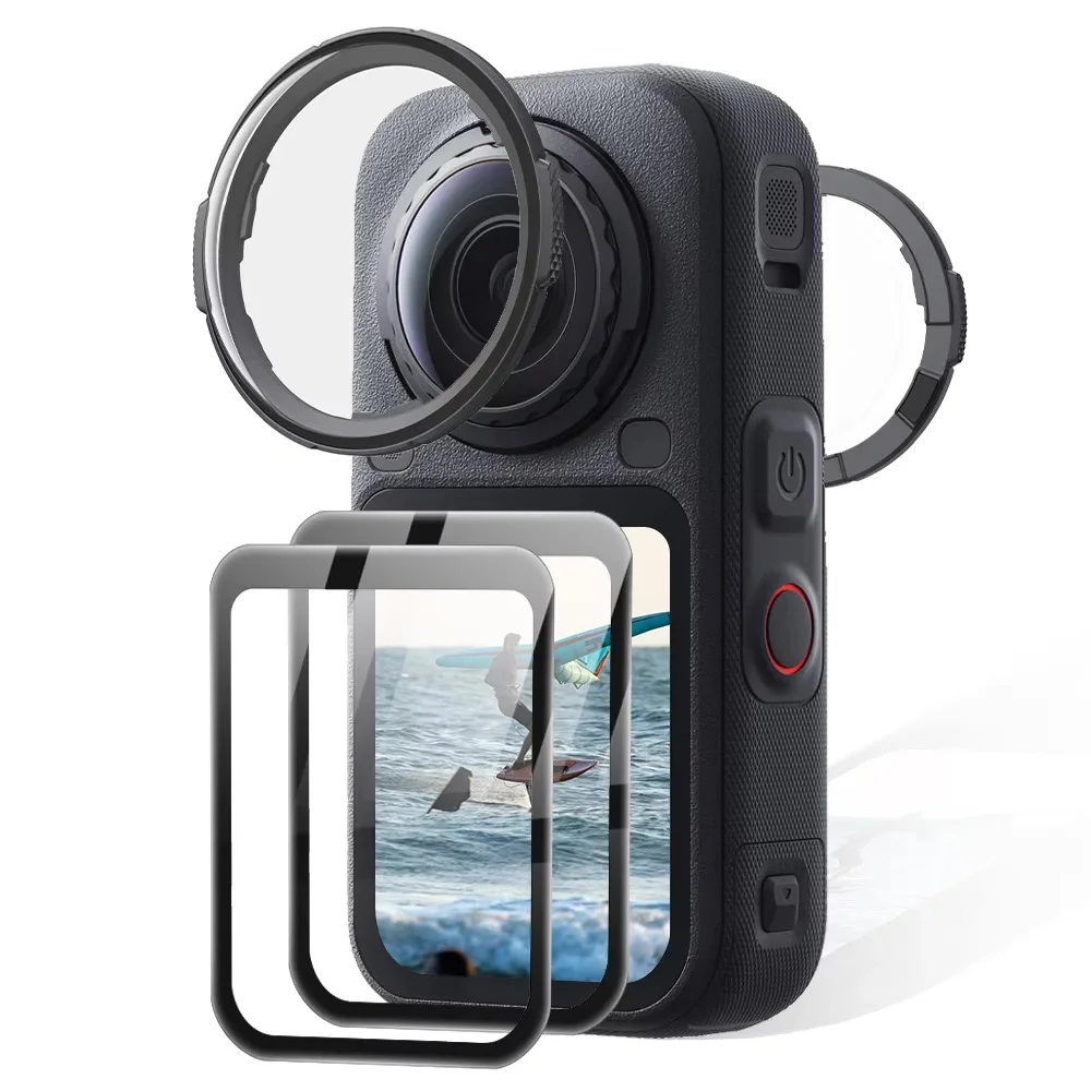 Glass + Lens Guards for Insta360 X6 Screen Protector Ultra-HD Tempered Glass Scratch-resistant Lens Protector Cap Accessories