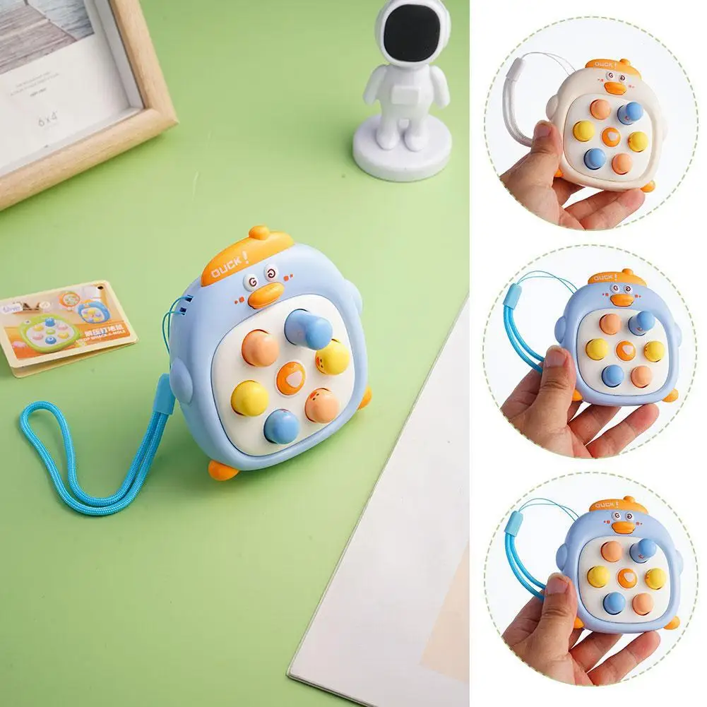 Handheld Mini Whack-a-Mole Stress Relief Toy Press-a-Mole Puzzle Baby Education Parent-child Press Early Finger Cute Intera X9J3