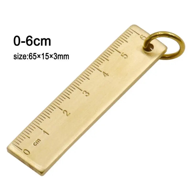 M6CF 6cm Small Ruler Keychain Measuring Tool for Kids Students Birthday Gift