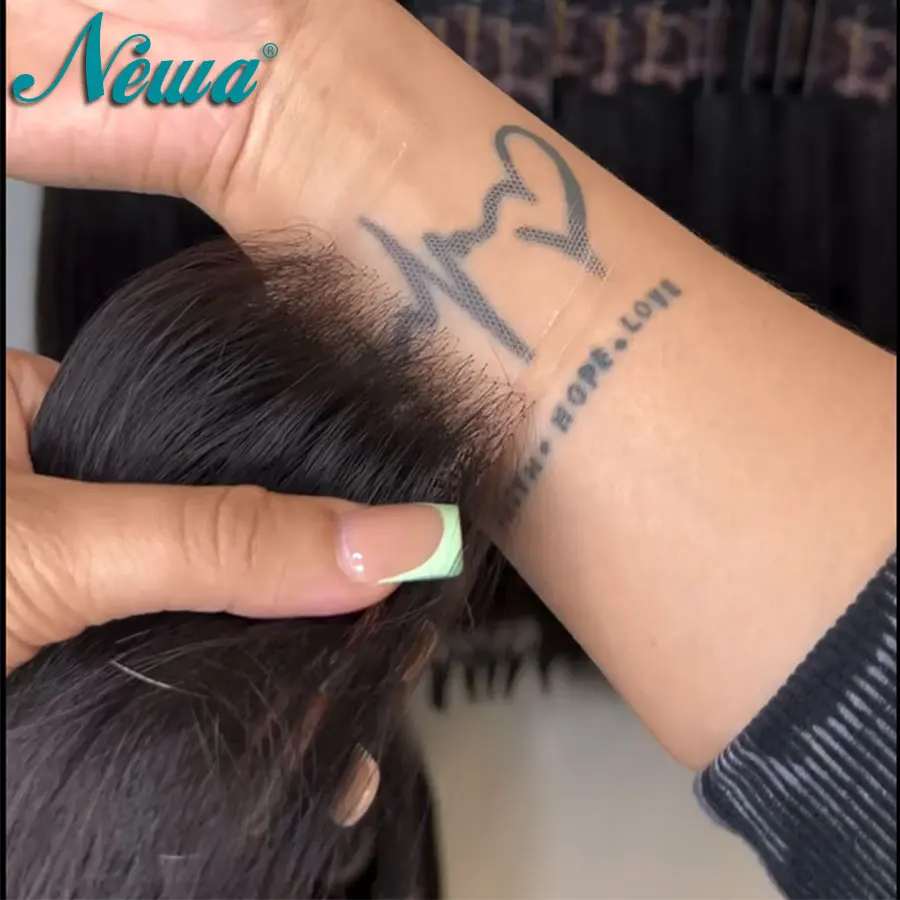 

Новые HD-тюрбаны Newa Hair 2x6 из натуральных волос Kim K, с предварительно выщипанными мелкими узелками, прямые волосы с центральным пробором