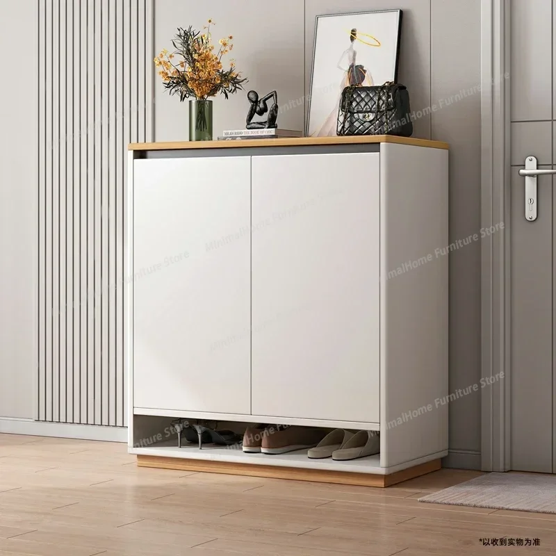 

Современная обувница из искусственного дерева, пылезащитный шкаф для обуви в гостиную, ультратонкая система хранения обуви, мебель для прихожей