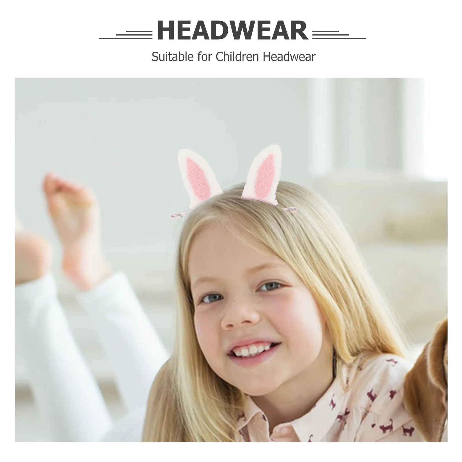 1Pair Easter Bunny Ears Hair Clips for Cute Rabbit Ear Hairpins Lightweight Easter Spring Party Accessories