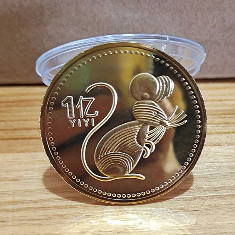 Moneda coleccionable chapada en oro del zodiaco para la suerte, monedas conmemorativas de animales, Feng Shui chino, Tigre, dragón, conejo, caballo,