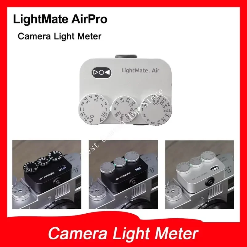 Brand For LightMate AirPro High Precision Camera Light Meter with 3 Dials Cold Shoe Mount Shutter ISO Settings for Film