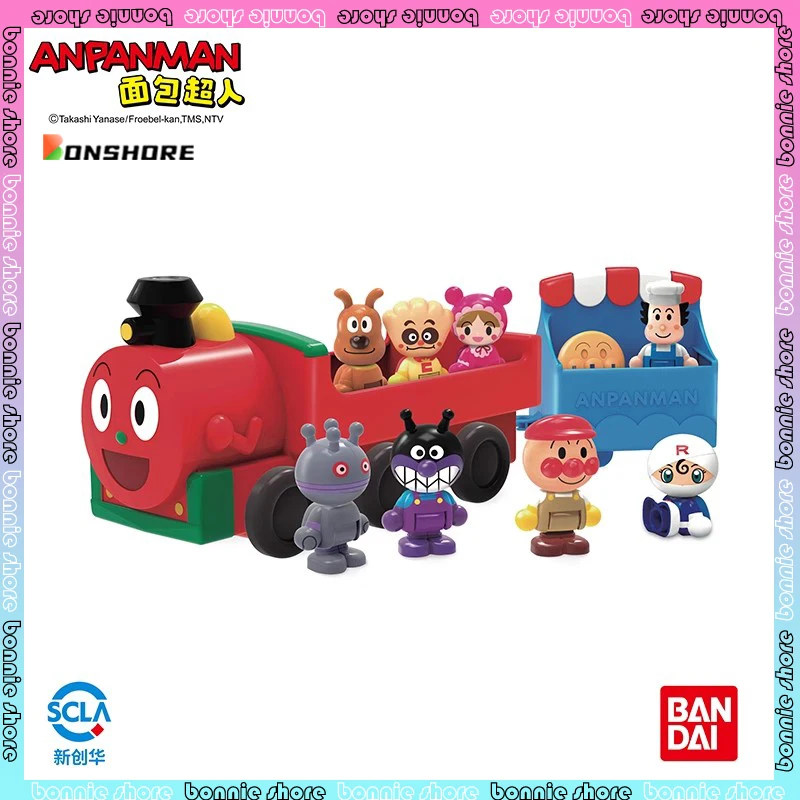 

Bandai Anpanman Block Doll Set Anime Characters 10cm Pvc Material Figurine Anpanman And His Friends Model Toy Gift For Child