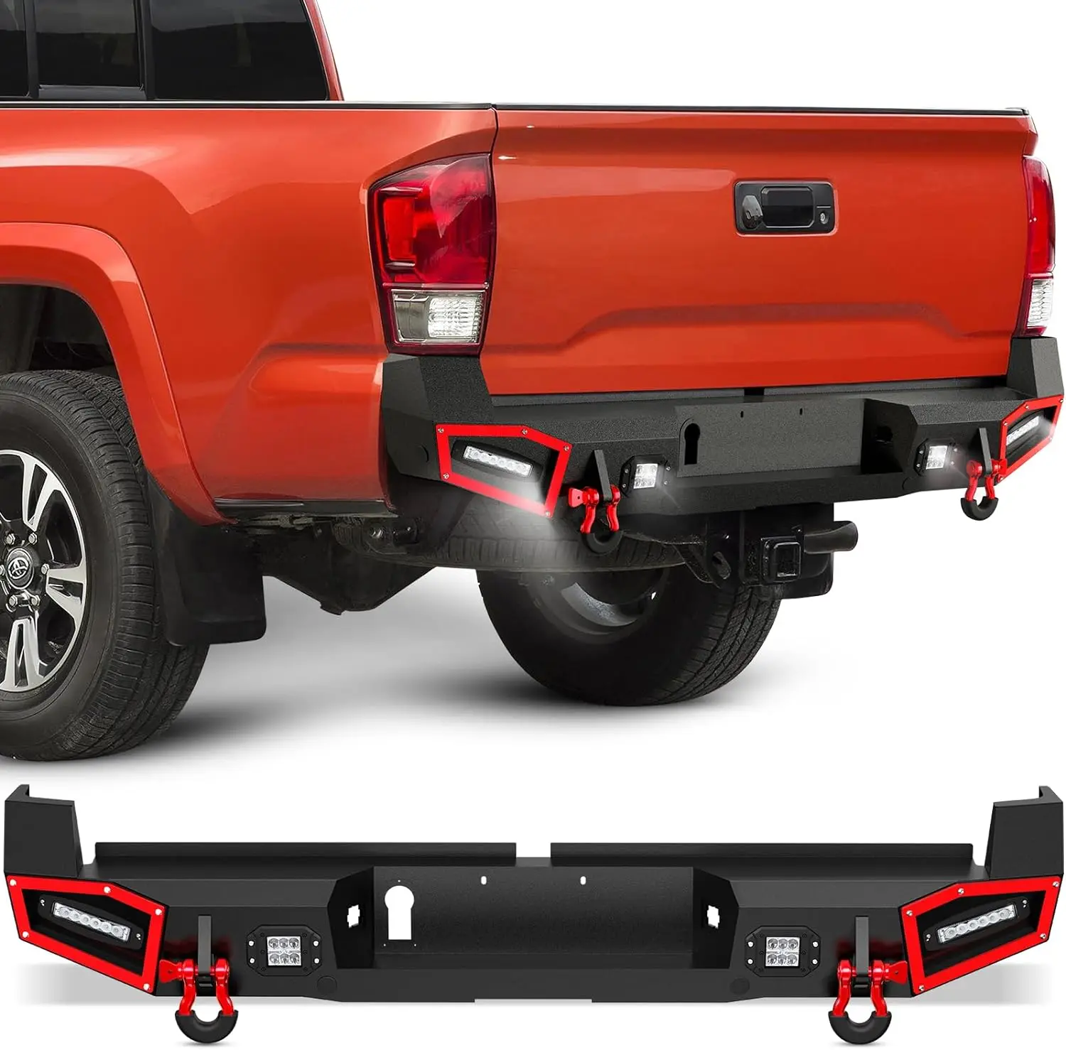 

Factory Price OEM Rear Step Bumper Fit 2016-2024 To-yota Tacoma 3rd Gen Off-road Full Width Pickup Truck Bumper