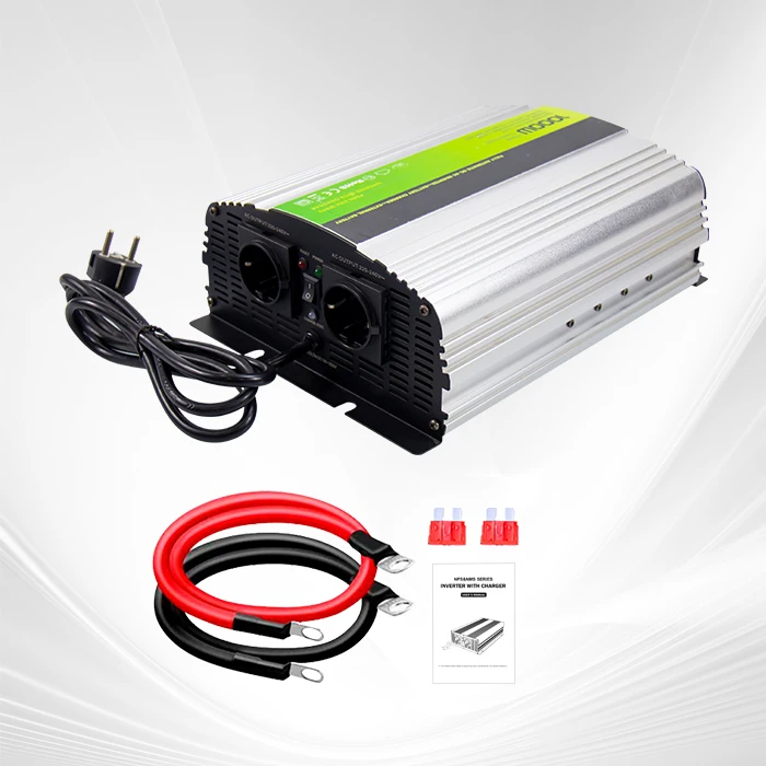 NPS1000 1000W Pure Sine Wave Off-grid Inverter with Charger Converter DC12/24/48V to AC220/230/240V for Car Truck Yacht Car Etc.