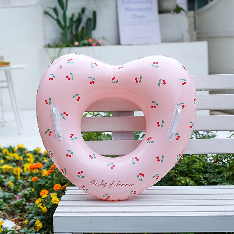 1Pcs Cherry Swim Ring Inflatable Pool Float Swim Tube With Handle Summer Water Beach Pool Floating Toys ﻿ view 5