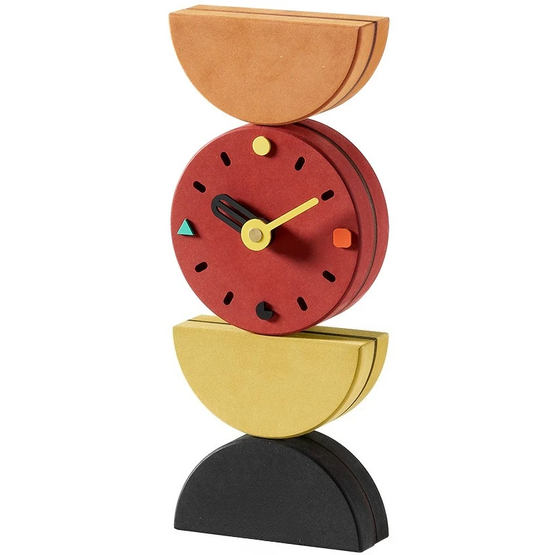 

Home light luxury creative clock, living room decoration desktop ornament, entrance wine cabinet jewelry