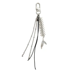 Black Rope Charm Keychains Pendant Simple Keyring Hanging Ornament Handbag Pendant Gift for Women Girls