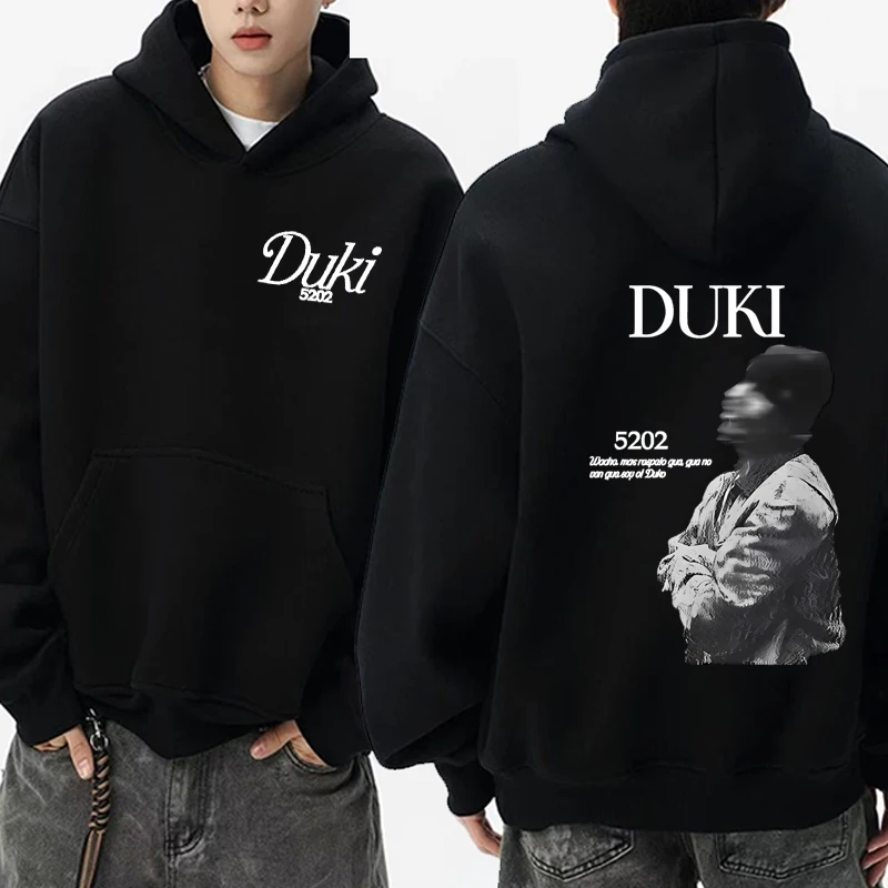 

Hot Rrapper Duki 5202 MIXTAPE Album Double Sided printed Hoodies Unisex vintage hip hop streetwear Men women Fleece Sweatshirt