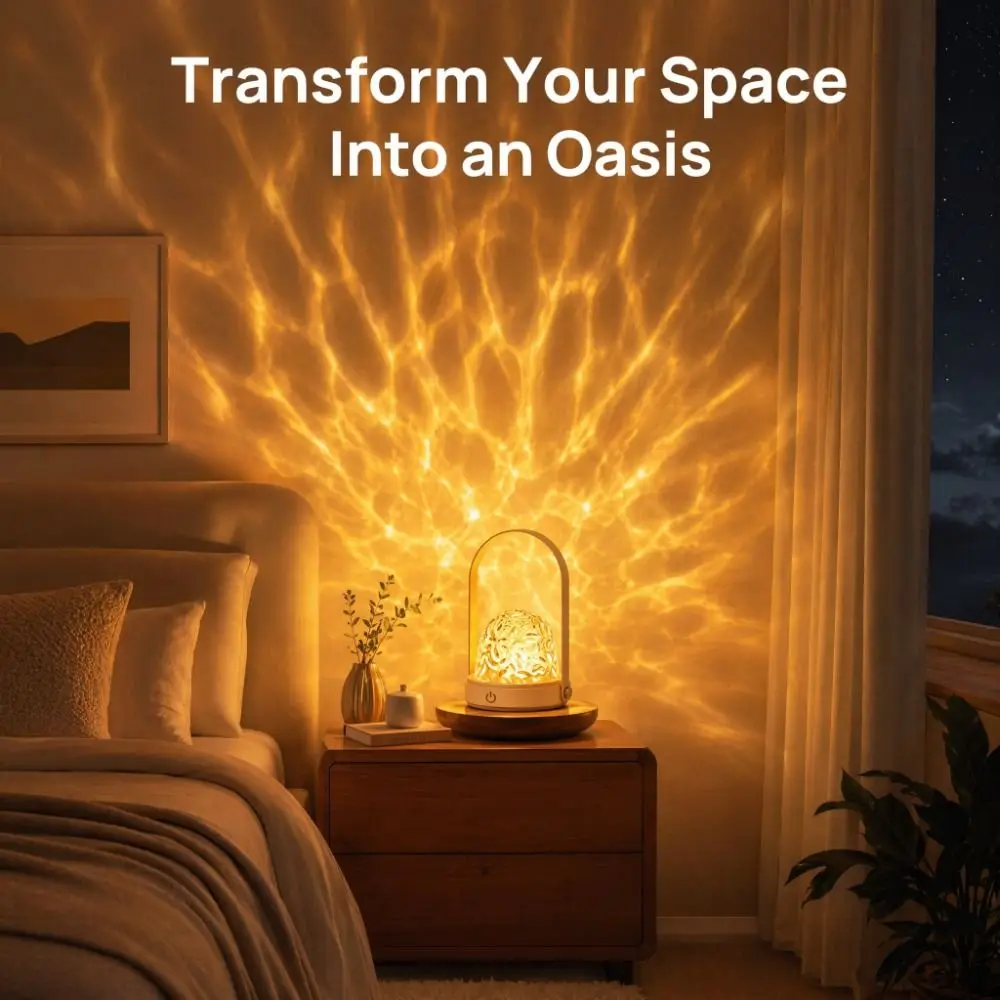 16 Colors LED Rotating Ripple Light Dimmable RGB Color Changing Mood Light USB Portable Atmosphere Light Living Room