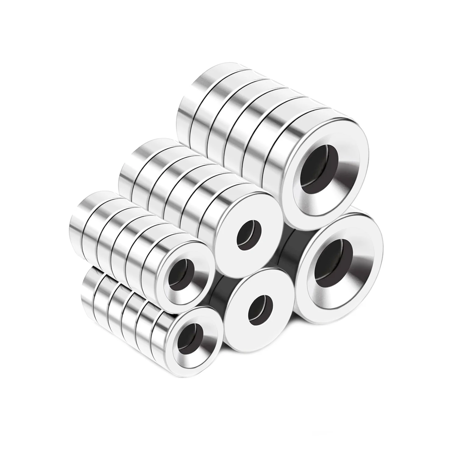 8/10/12/15/18/20x3 Strong Magnet Countersunk Round NdFeB Neodymium Magnet Powerful Rare Earth Permanent Fridge Magnets with hole