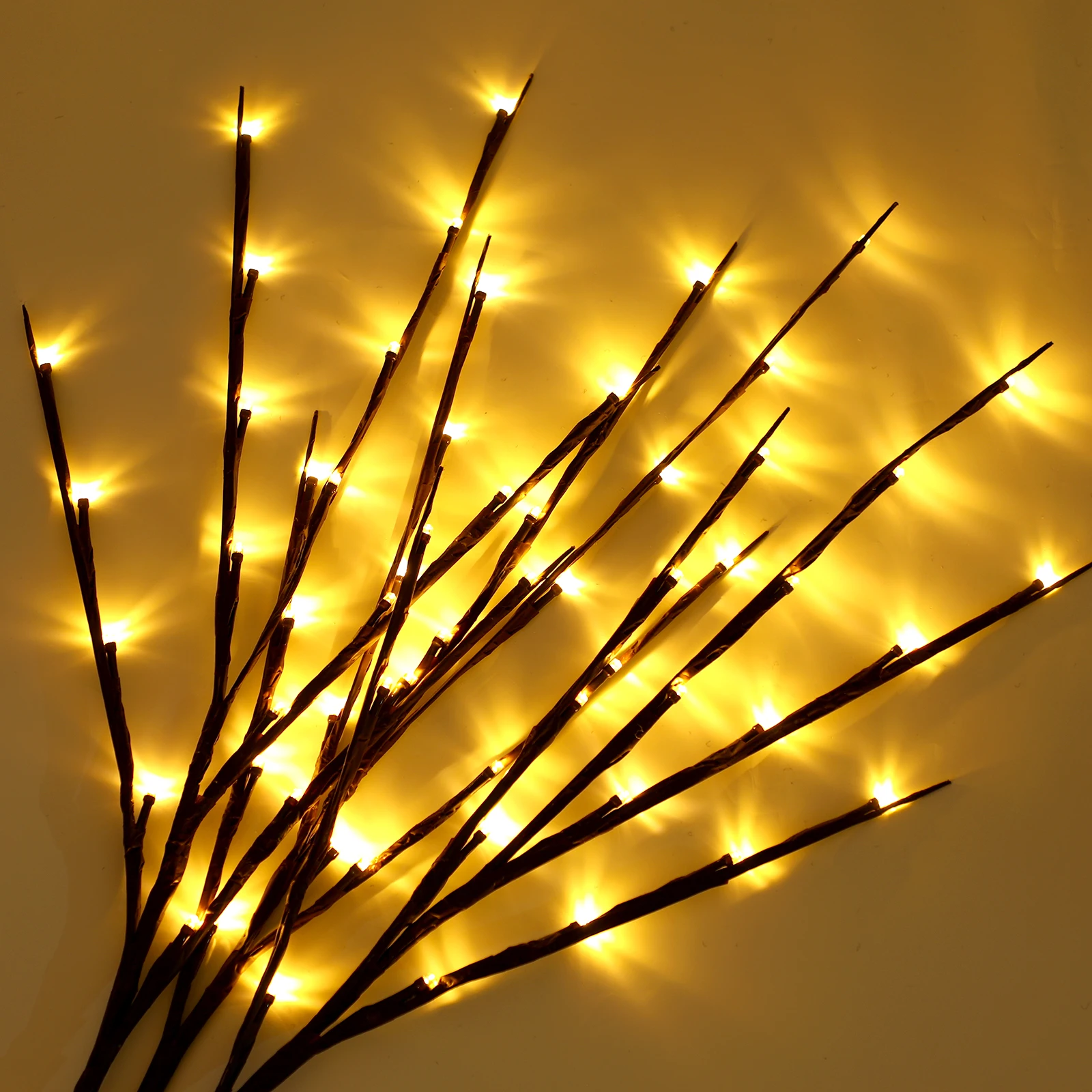 

60Led Branch Light Warm Night Light For Home Christmas Party Decoration Decorative Branch Lights For Event Photo
