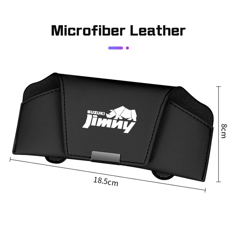 Car Interior Sunglasses Storage Box Leather For Suzuki Jimny jb64 jb43 jb74 Swift Kizashi Liana Delica Grand Visor Glasses Case view 6