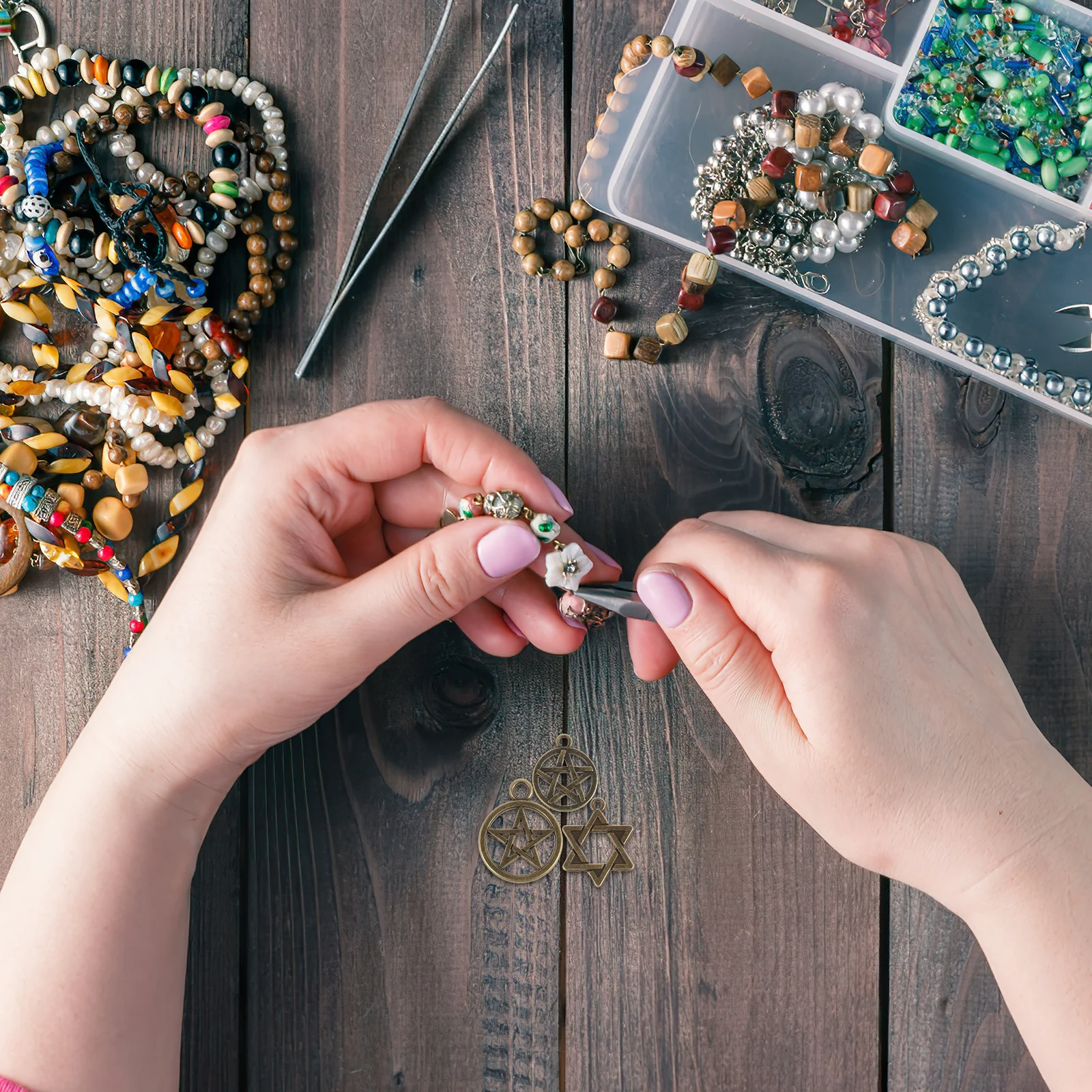 

30 pcs Alloy Pentacle Pendants For Jewelry Making Diy Charms Necklace Bracelet Clavicle Chain Pendant Neck Jewelry Accessory