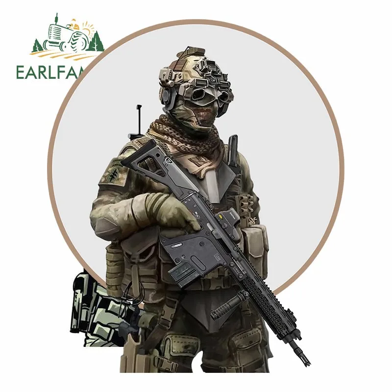EARLFAMILY Airborne Division Close Quarters Combat Special Forces Vinyl Car Sticker Laptop Travel Luggage Decal Car Styling - view 3