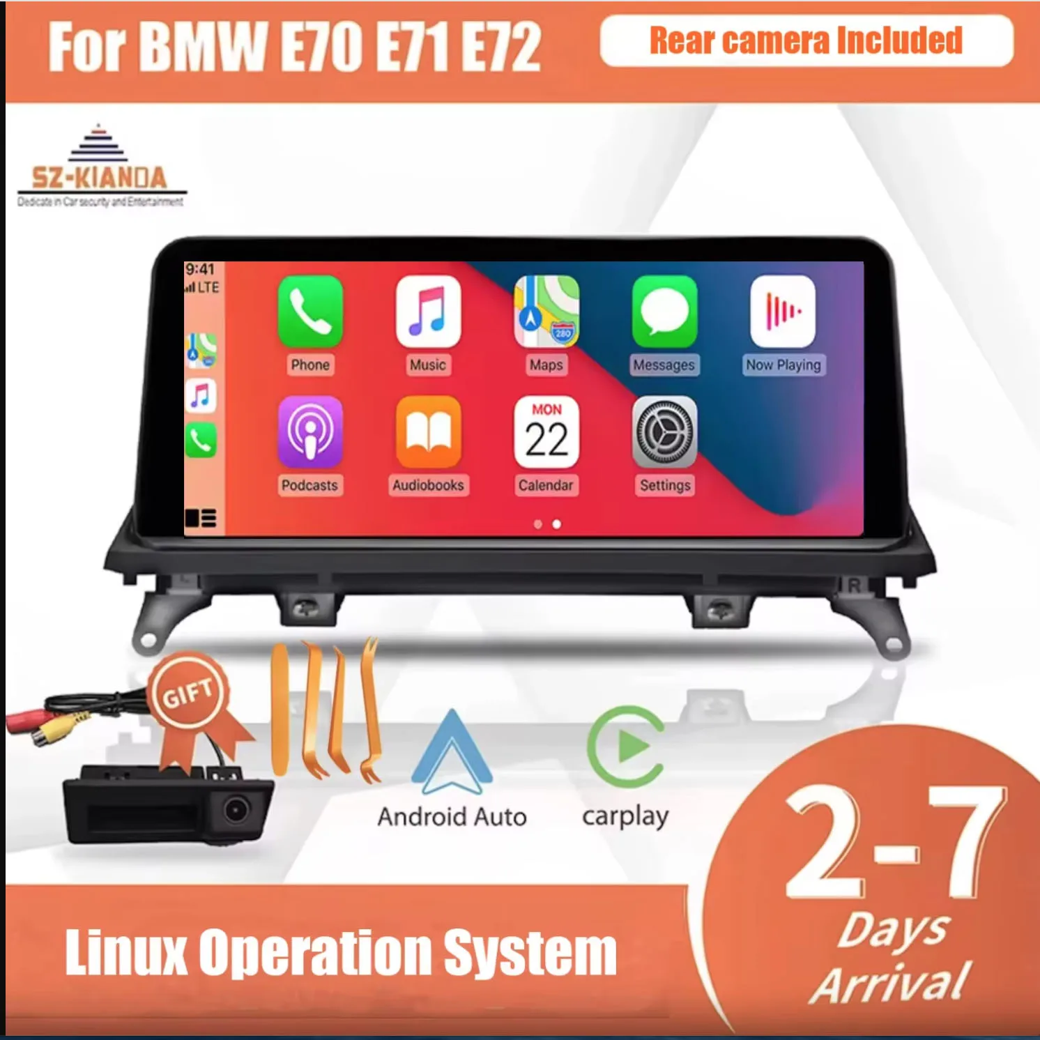Car Multimedia Touch Screen for BMW X5 E70 X6 E71 E72 CCC CIC Android Auto System Wireless Carplay