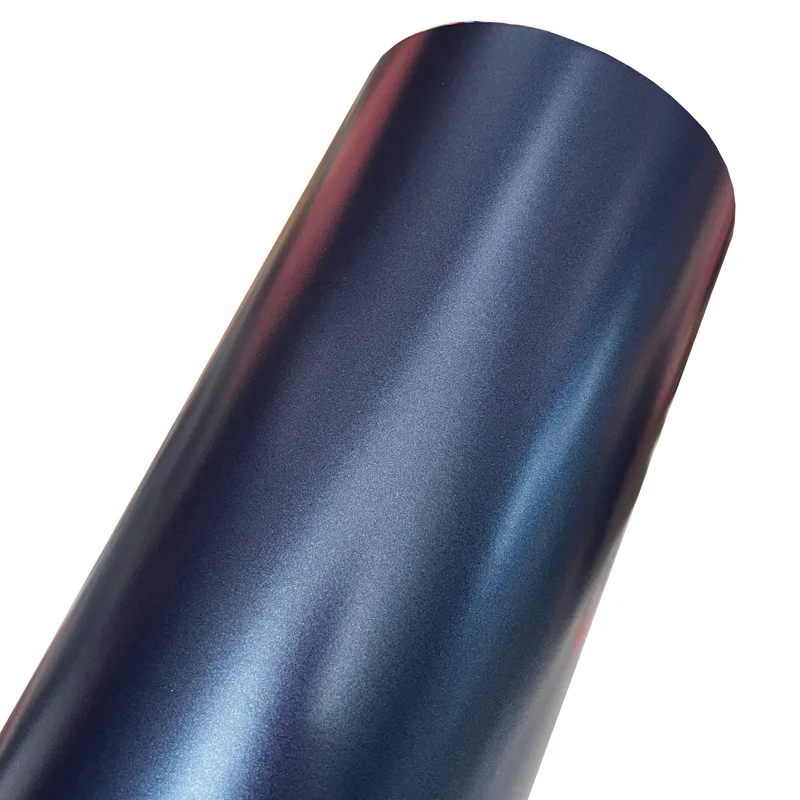 

Premium Satin Matte Metallic Midnight Blue Vinyl Wrap Film Sheet with Air-Release Self Adhesive Decal Car Wrapping