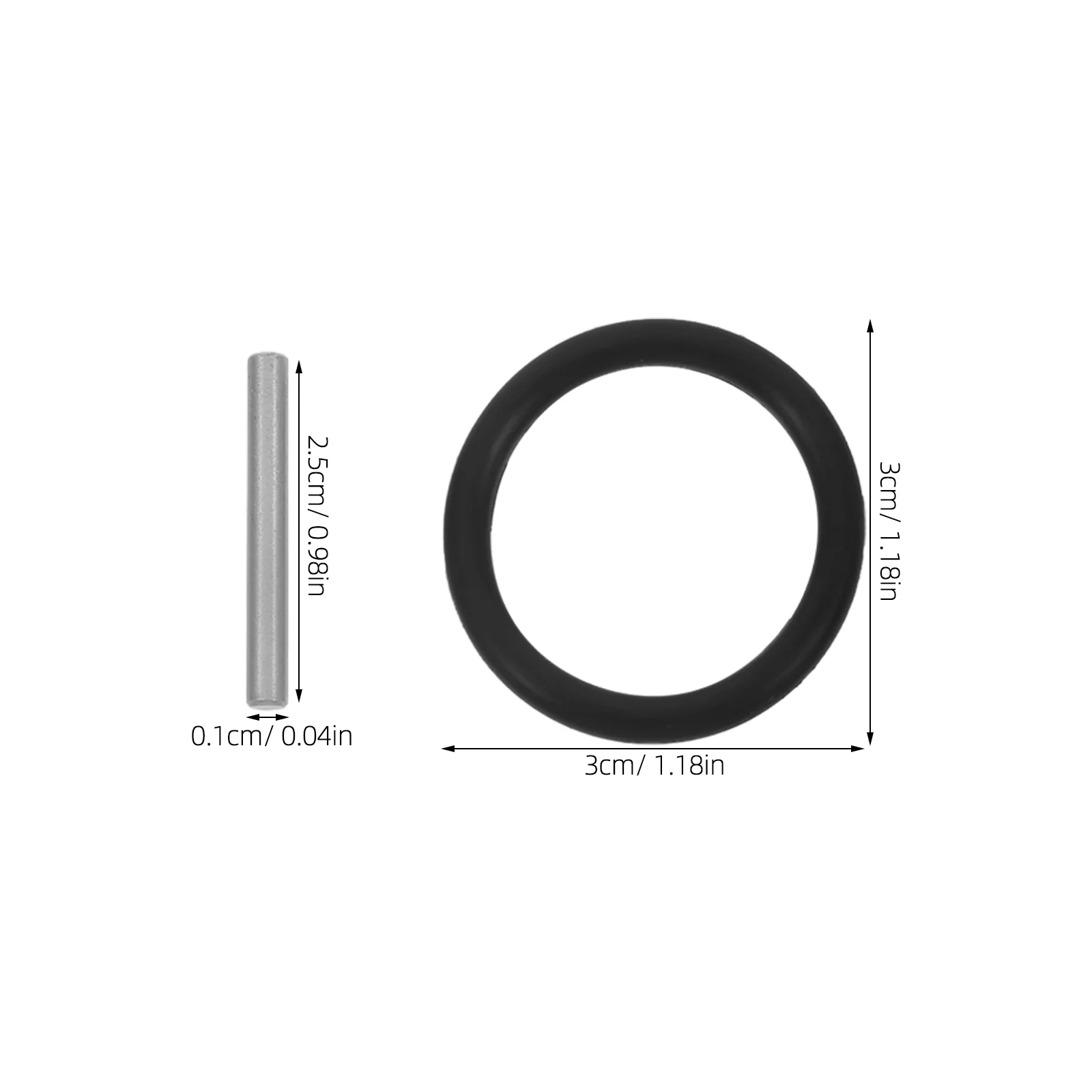 10 Sets Rubber Ring And Locking Pin Impact Socket Pin Impact Wrench Rubber Ring Kit rubber impact socket retainer rings