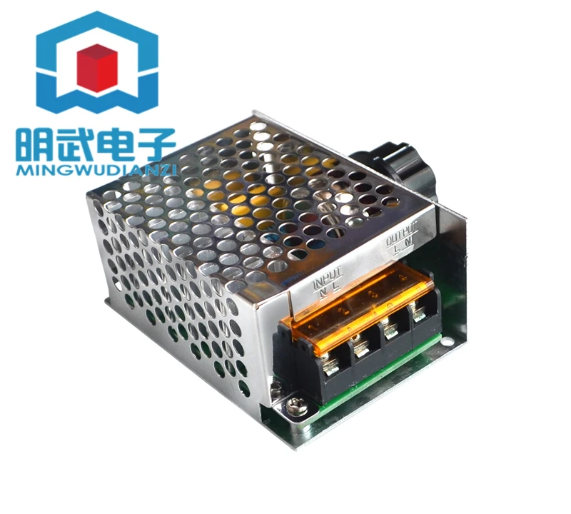 4000W Imported high-power Thyristor Electronic Voltage Regulator Dimming Speed Regulation Temperature With Insurance Shell