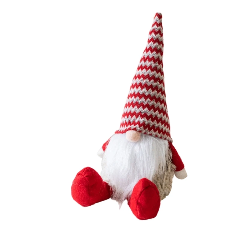 Festival Plush Gnomes Dolls Decoration Unique Plush Long Hat Gnomes Ornament for Enchanting Christmas Fireplaces Setting