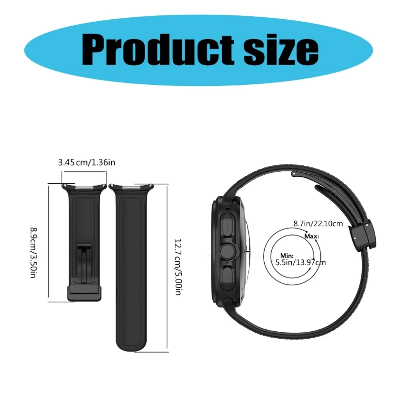 Buckle Straps For Watch 47mm Silicones Watch Bands Replacement Watch Straps Man Women